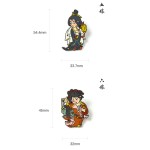 Black Myth Wukong Zhu BajIe Spider Sister Badge Metal Fridge Magnet